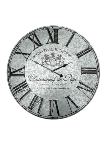 Wanduhr - Metall 58cm in silber