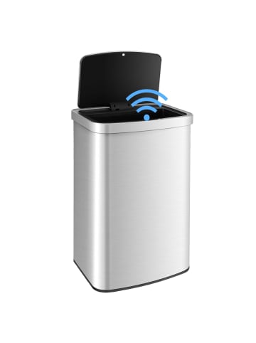 50L Mülleimer mit Sensor in Silber
