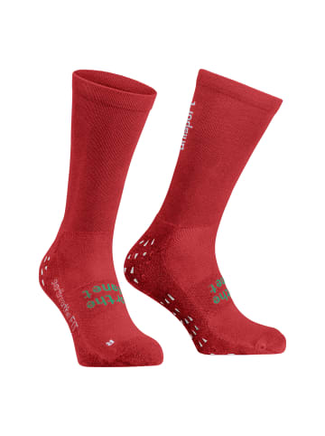 Socken Grip Kids in rot/weiß