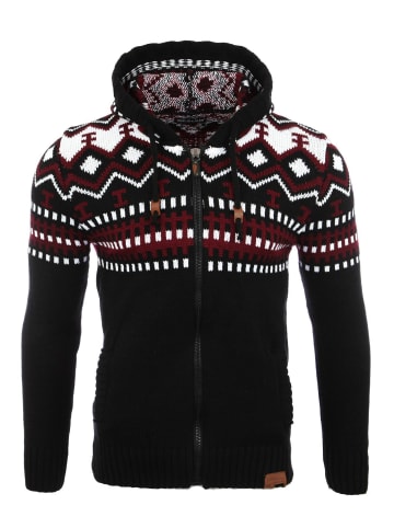 Strickjacke Norweger in schwarz