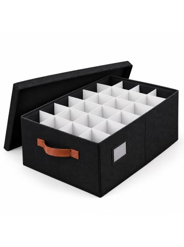 Weihnachtskugel-Aufbewahrungsbox in Schwarz - (B)33 x (H)25 x (T)67 cm