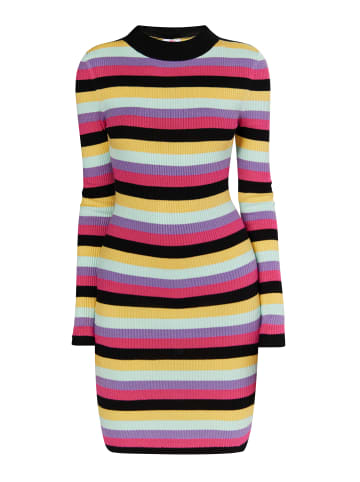 Damen Strickkleid in Schwarz Mehrfarbig