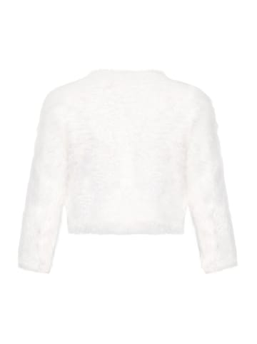 Strickbolero mit Struktur in Rohweiß