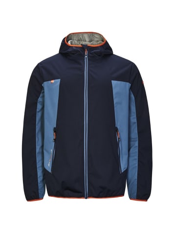 Softshelljacke Jerik Wasserabweisend mit Kapuze leicht und dünn in blau