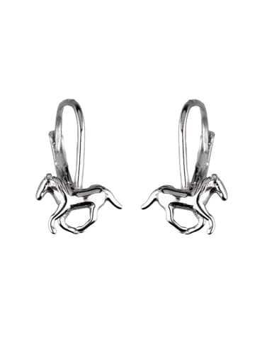 Silber Ohrringe 925 Pferd 1,0 cm x 1,0 cm