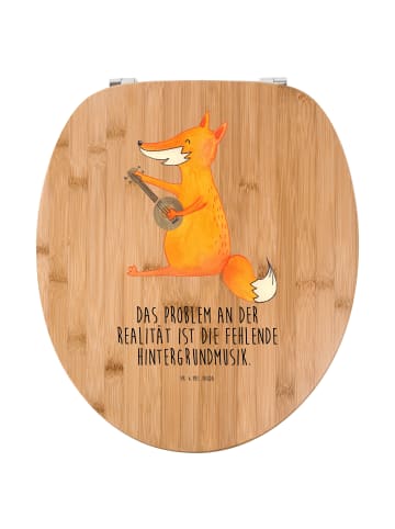 Toilettendeckel Fuchs Gitarre mit Spruch in Braun