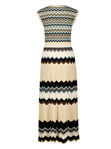 Strickkleid mit Lurexfaden in Nature/Brown