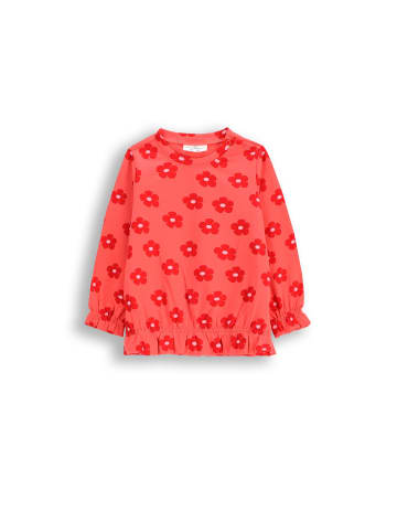 Langarmshirt in korallenrot