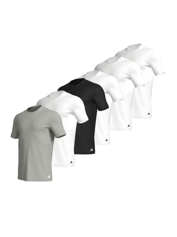 Unterhemd / Shirt Kurzarm Active Core Cotton in Weiß / schwarz / grau