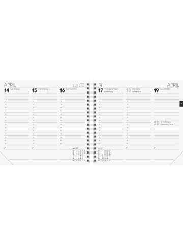 Quadratkalender 762 16,2x15cm 1 Woche/2 Seiten Karton-Umschlag weiß 2...