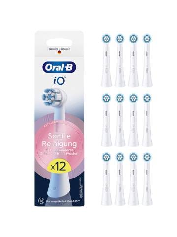 Aufsteckbürsten "iO - Sanfte Reinigung" in Weiß (12er-Pack)