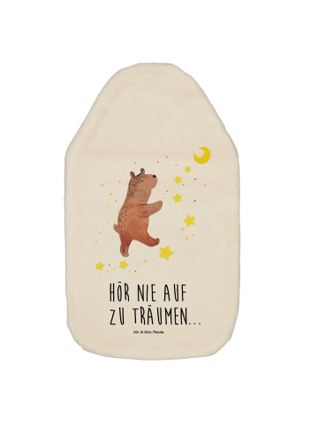 Wärmflasche Bär Träume mit Spruch in Weiß