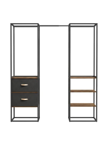 Kleiderschrank Blochic in Vintagebraun - (B)40 x (H)180 x (T)194.2 cm