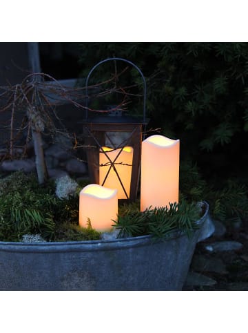 LED Stumpenkerze Paul, naturweiß, outdoor, H 7,5cm 