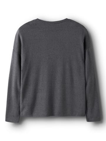 Strickoberteil in Dark Grey Melange