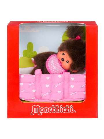 Mädchen & Tragetasche | 20 cm | Monchhichi Puppe in Geschenkverpackung
