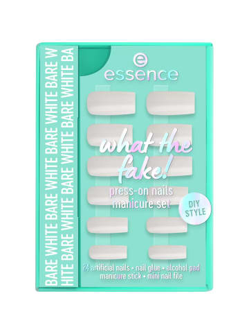 What the Fake! Press-On Nägel Maniküre-Set - 04 BARE WHITE