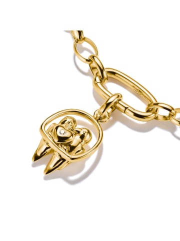 Charm-Anhänger Lovebirds Connect in gold, weiß