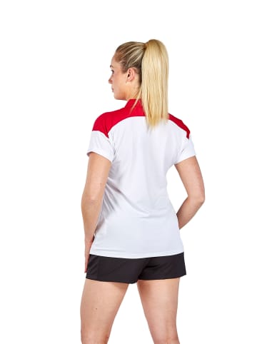 Damen Change By Erima Poloshirt in weiß/rot/schwarz