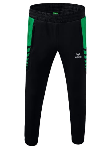 Kinder Six Wings Trainingshose in schwarz/smaragd