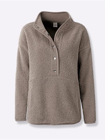Fleece-Shirt in taupe