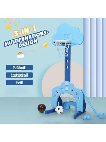 3 in 1 Basketballständer in Blau