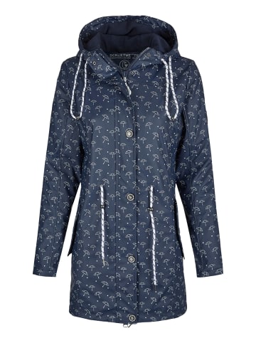 Regenjacke in navy-weiss