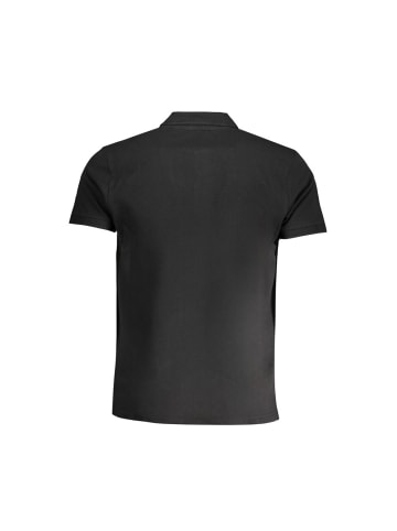 Schwarz Baumwolle Herren Polo Hemd