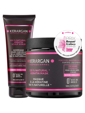 2tlg. Set: Maske und Peeling mit Keratin, 500ml + 250ml