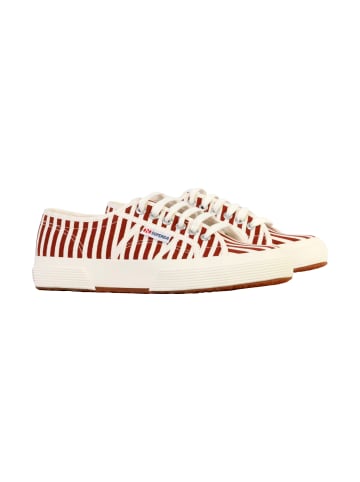 Schnür-Sneaker mit Streifenmuster Weiß