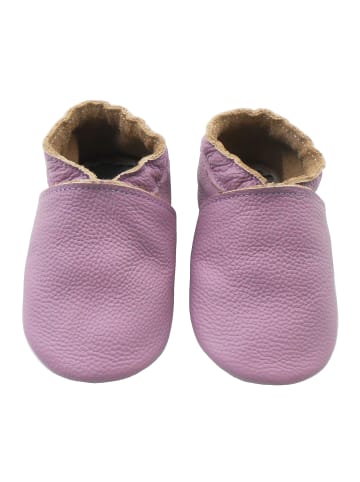 Baby-Leder-Laufschuhe, komfortabel mit rutschfester Sohle - Helllila