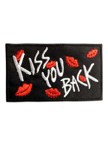Kiss You BackApplikation Bügelbild inSchwarz