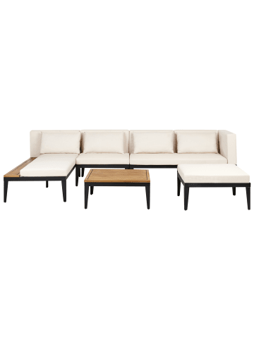 3-tlg Sitzgruppe BRACCIANO in Beige/Schwarz/Braun rechtsseitig