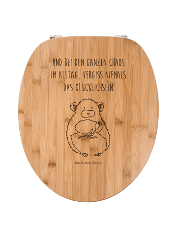 WC-Brille Chinchilla Blume mit Spruch in Transparent