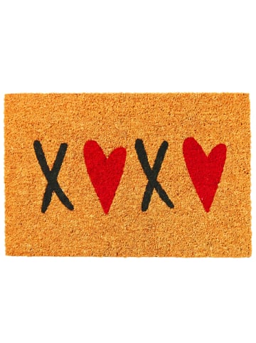 Fußmatte "XOXO" in Mehrfarbig - 60 x 40 cm