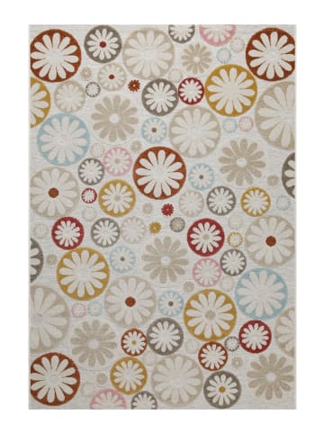 Outdoorteppich "Flowerdrops" in Beige/Bunt
