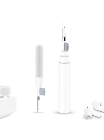 Tech-Protect CS02 3-in-1-Kopfhörer-Reinigungsset – Weiß in Weiß