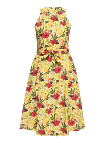 Queen Kerosin Swing Kleid in gelb
