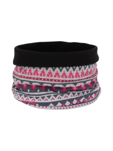 Schal Print Fleece Headgear Neck Warmer Tube Loop in Rosa