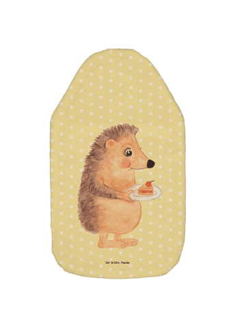 Wärmflasche Igel Kuchenstück ohne Spruch in Gelb Pastell