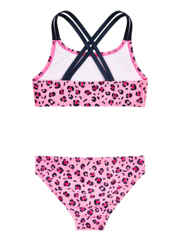 UV-Schutz Bikini Leo-Print in pink