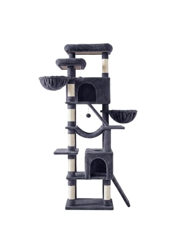 Katzenbaum Clawfy in Dunkelgrau - (B)45 x (H)205 x (T)55 cm