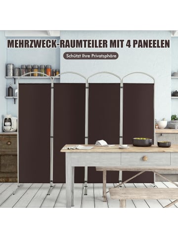 Raumteiler 4 tlg. 188cm in Braun