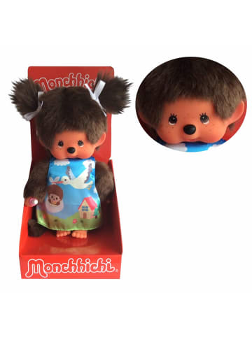 Mädchen im Storchenkleid | 20 cm | Monchhichi Puppe | Fashion Dress