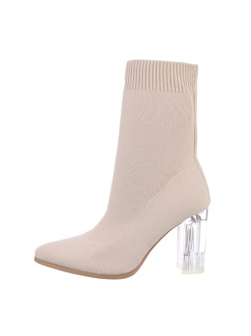 Stiefelette in Beige
