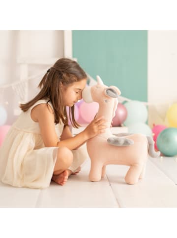 Mini geflügeltes Einhorn-Kuscheltier in Rosa – (B)36 x (H)48 x (T)21 cm
