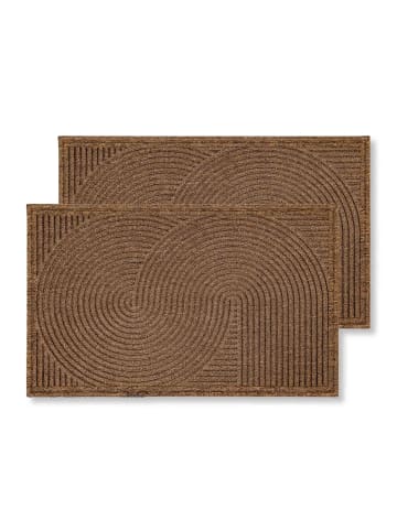 Fußmatte für Innen und Außen GRAPHIC DELUXE 2ER SET 2 in Braun