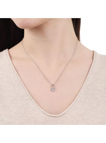 Kette mit Anhänger Silber 925, rhodiniert in silber