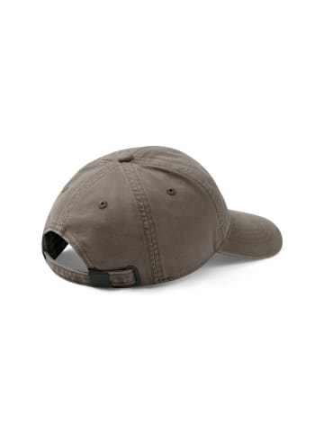 Cap aus Canvas mit Stickerei in Graphitgrau
