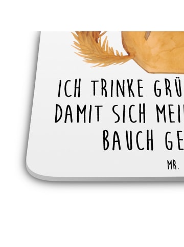 Untersetzer Eichhörnchen Smoothie mit Spruch in Weiß